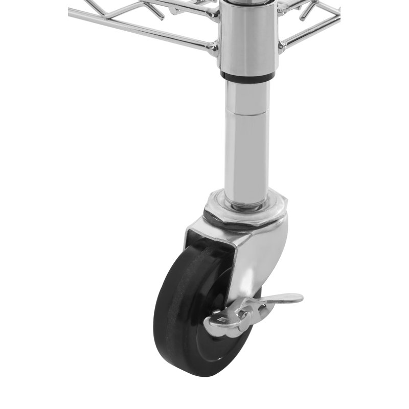 Eversole 121cm W Metal Shelving Unit with Wheels