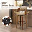 Tabouret de comptoir pivotant moderne de 26 po avec cadre en bois cintré-133657069