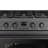 Cosmo 36 in. Lumin Collection 6.1 cu. ft. Gas Range with 6 Sealed Burners and Convection Oven in Matte Black