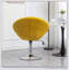 Fauteuil d'appoint pivotant en velours capitonné-108814539