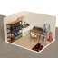 Remise de jardin 10 pi x 8 pi blanc crème en aluminium, porte à charnière et deux points de ventilation pour cadre en alliage d'aluminium, blanc, outils