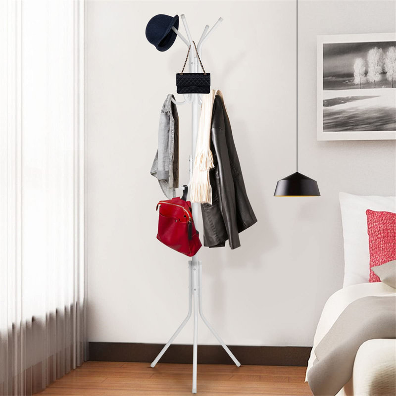Redekar Steel Freestanding 12 - Hook Coat Rack