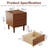 Solid Wood Mid-Century Modern Nightstand-533562041-509736840