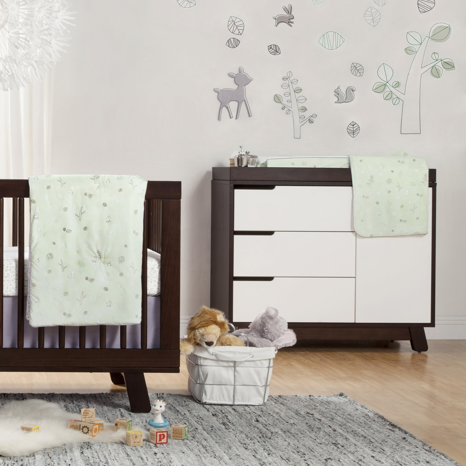Hudson 3-Drawer Changing Table Dresser, Espresso/White