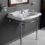 Britannia White Vitreous China Rectangular Console Bathroom Sink with Overflow-50273523