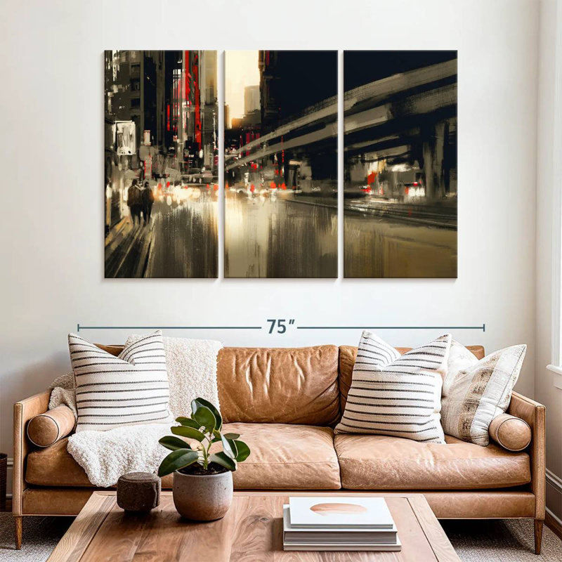  «City Abstract, H 42 po x l 65 po