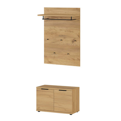 Double Down Hall Tree with Shoe Storage