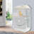 Bird Cage With Food Bowls Bath