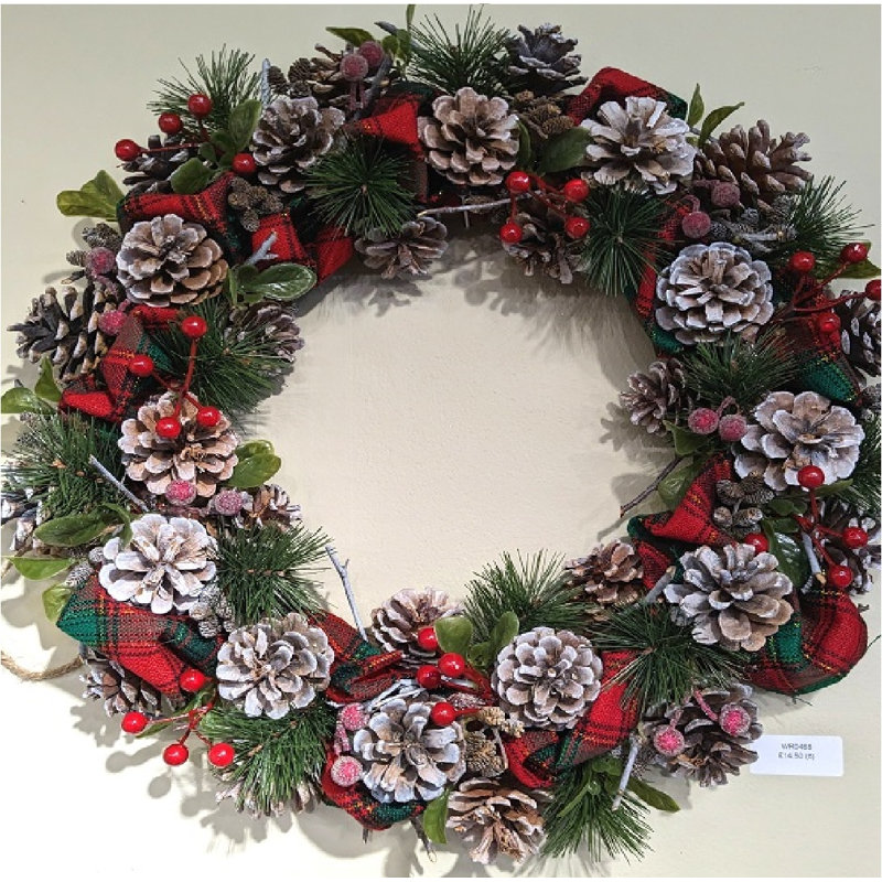 Faux Wreath, 48cm H x 48cm W x 5cm D