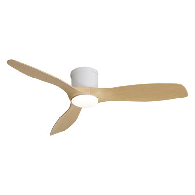 52'' 3-Blade Sand Nickle Modern Celling Fan With Led Light and Remote Control