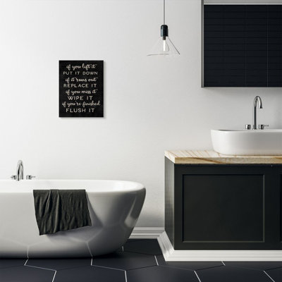 «Put It Down Bathroom Family Texture Texture», reproduction d'art textuel sur toile