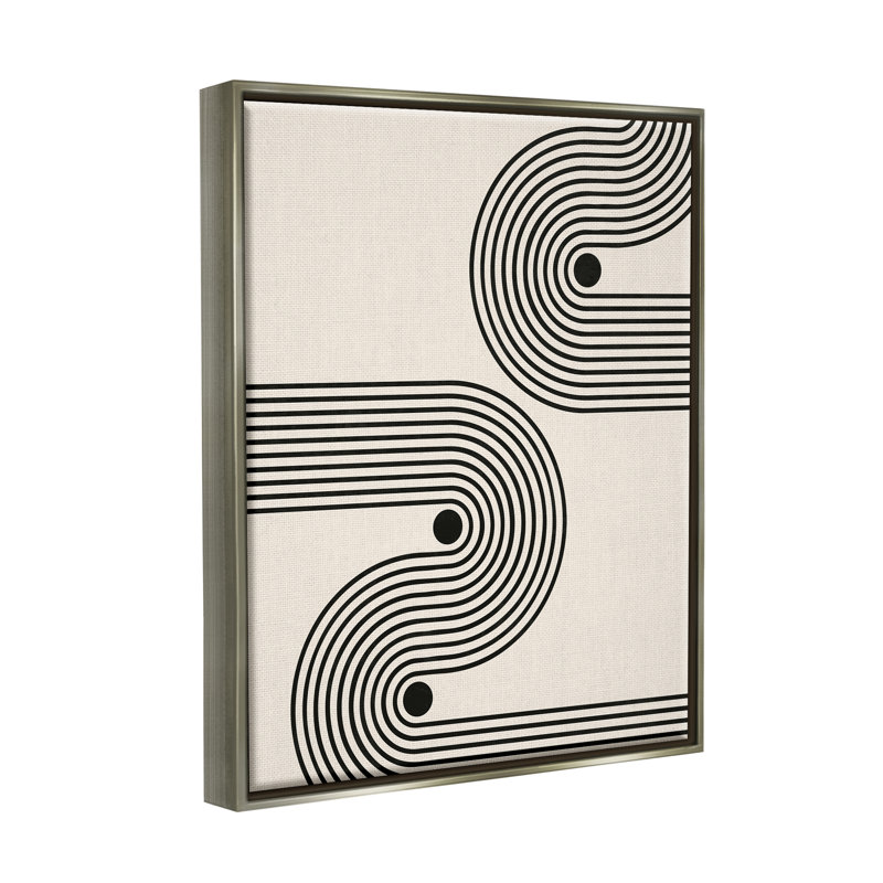 Conception d'art moderne sur toile Stupell Industries par LivinLi, H 31 po x l 25 po x P 1,7 po, Cadre flottant noir de jais