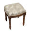 Tabouret de coiffeuse en lin taupe-741037311-741037310