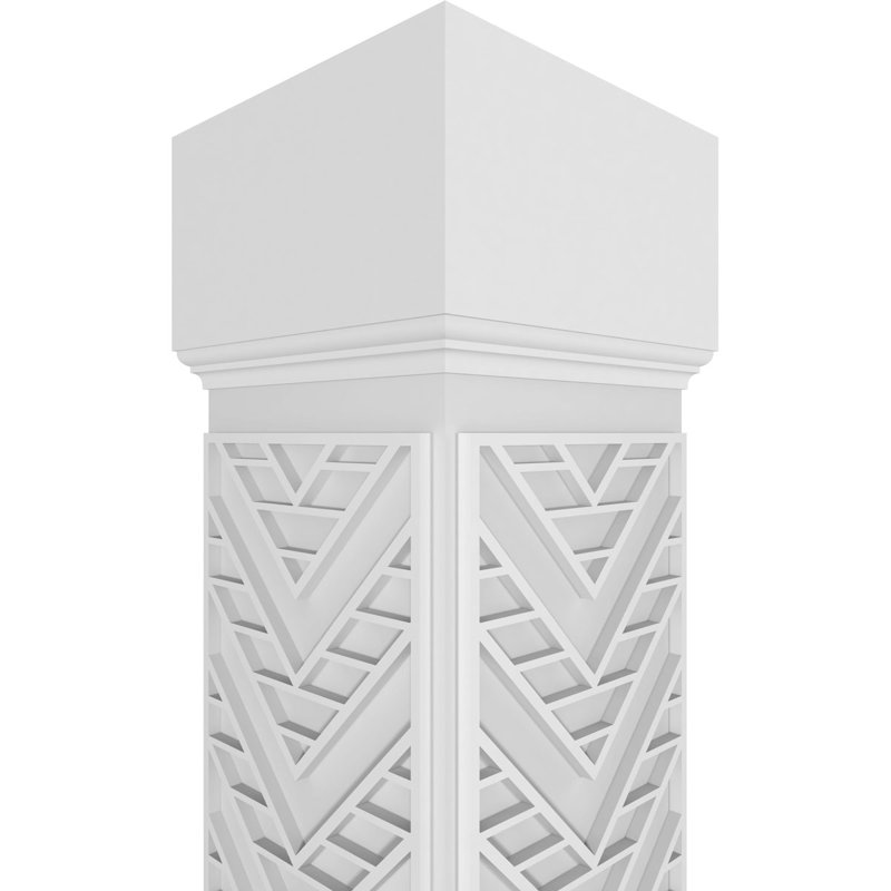 Gilcrest carré non effilé avec colonne Mission Capital, H 108 po x l 11,625 po x P 11,625 po