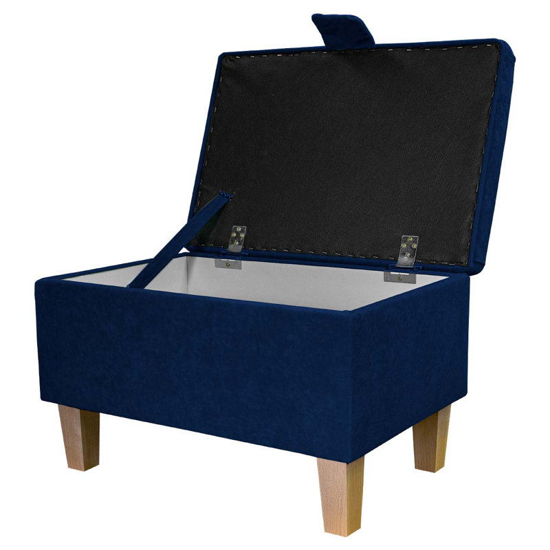 50.8cm Wide Rectangle Solid Colour Footstool Ottoman with Storage