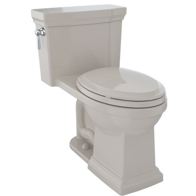 Toilette allongée une pièce à hauteur universelle 1,0 GPF TOTO® Promenade® II 1G® avec CEFIONTECT, os