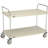 Solid Plastic 2 Shelf Utility Cart With 2 Brake Casters