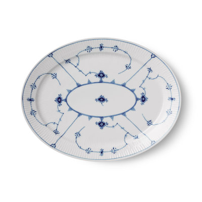 Blue Fluted Plain Platter