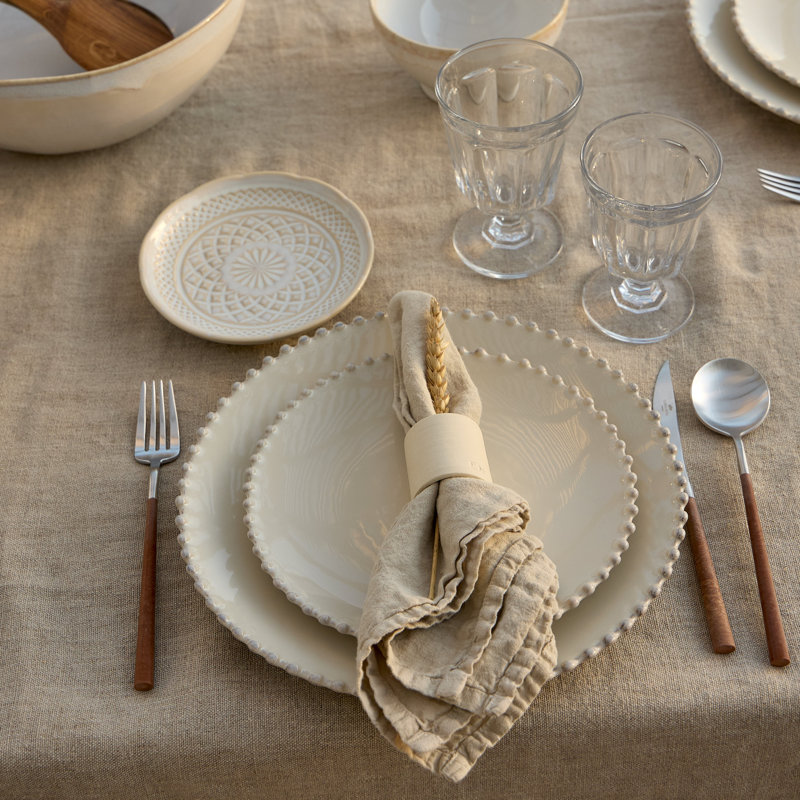 Pearl Stoneware Dinner Plate, Cream