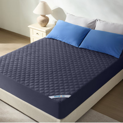 BEDLORE® (Pack of 2) Noiseless Waterproof Mattress Protector, Hypoallergenic Quilted Washable Mattress Cover, Breathable Mattress Pad With 6-18'' Deep Pocket