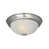 Satin Platinum /4.5" H x 11.25" W /White Alabaster