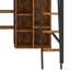 Lit mezzanine spacieux en métal avec bureau intégré, garde-robe et étagères