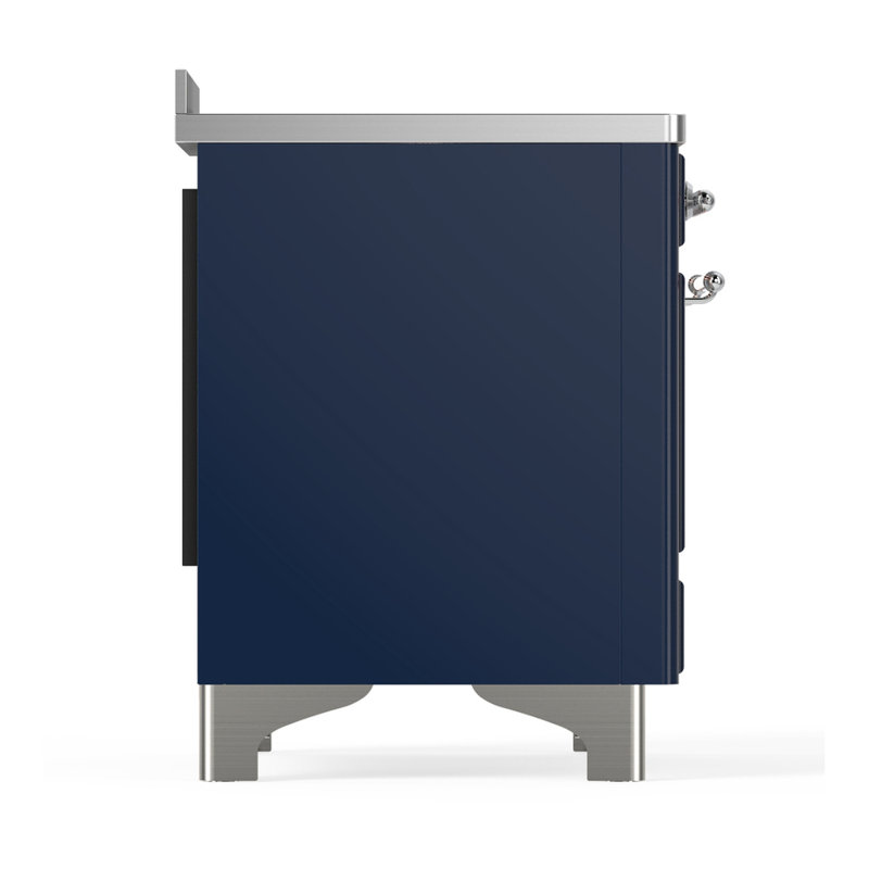 Cuisinière à induction 48 pouces avec 6 éléments à induction bleu nuit Majestic III Series (garniture chromée), Bleu nuit