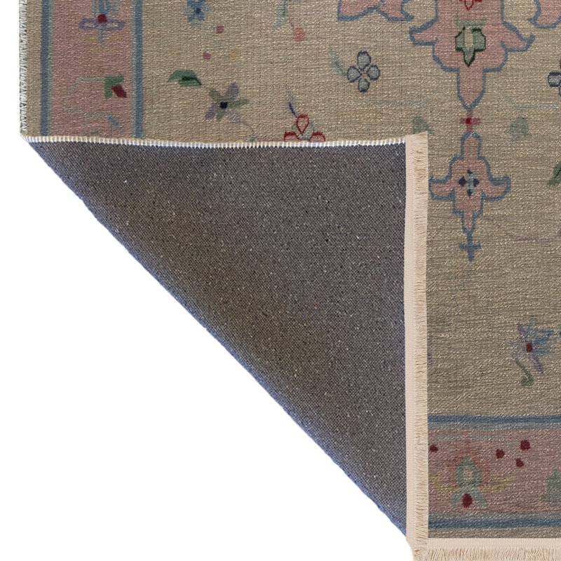 Tapis décoratif rétro à motif floral floral, Tapis de couloir 3 pi 9,81 po x 9 pi 10,11 po