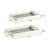 Savoy White Stackable Serving and Display Trays with Glass Top, Set of 2 (Abstract Chevrons)