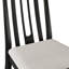 Ensemble de salle à manger 5 pièces avec table ronde noire et chaises à dossier vertical en lattes rembourrées noires-113559262