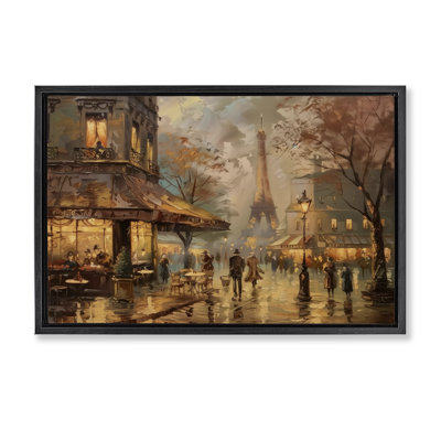  Parisian Fall Townscape Canvas by LSR Design Studio