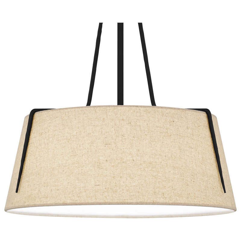 Luminaire suspendu 3 lumières noir mat
