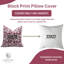 Fabdivine Sulit Red Block Print Pillow Cover 18x18 Handmade Floral Cushion Case for Sofa Couch Living Room Décor-406706634-455682463