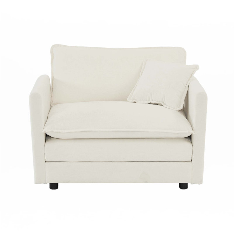 Fauteuil de lecture rembourré Comfy, Blanc