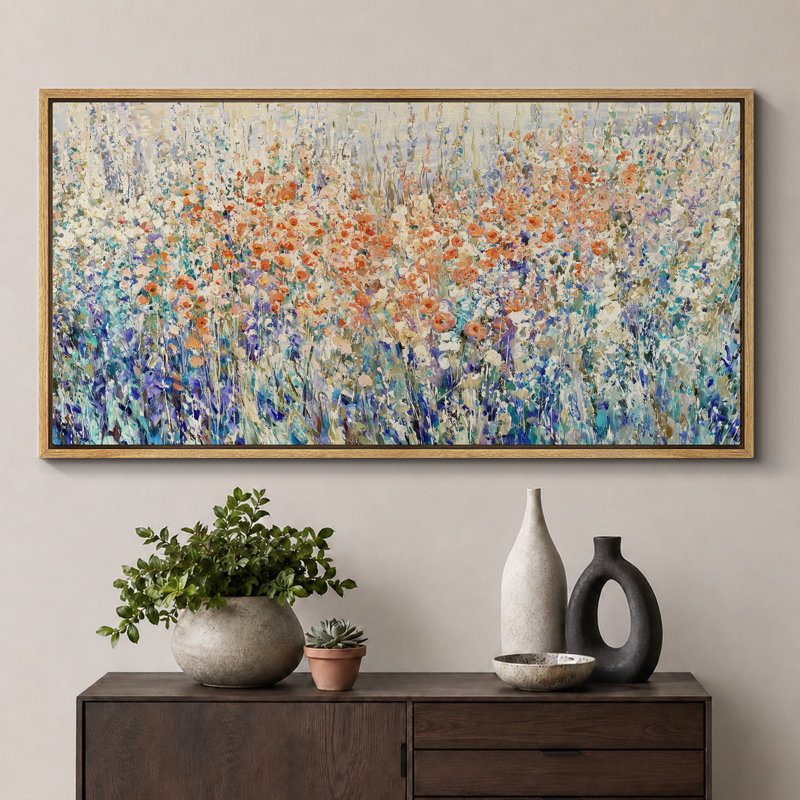 Impressionniste impressionnant, impression sur toile encadrée, H 30 po x l 60 po, Naturel