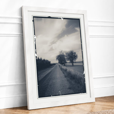 Quiet Road to Horizon Scandinavian - Framed Print