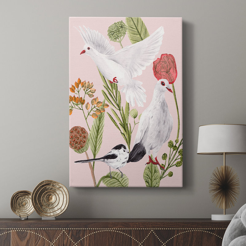 Oiseaux en mouvement I - galerie Cavas sur mesure, H 60 po x l 40 po