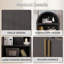 Vitrine arquée avec portes rayées décoratives, armoire de rangement moderne-122057299