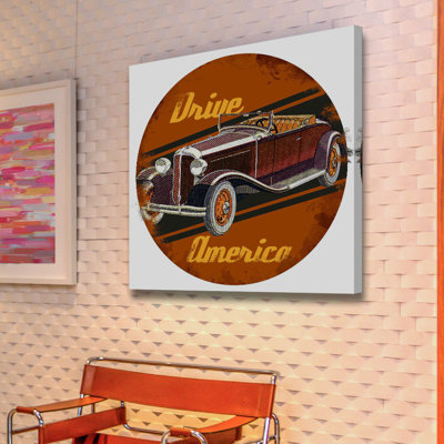 Drive America - Wrapped Canvas Print