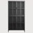 Brandol Metal Storage Cabinet with Tempered Glass Doors, Adjustable Shelves and Anti-Tipping Device-2133145004
