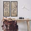 Rustic Botanical Winding Sprig, ensemble de 2 estampes noires encadrées par Yass Naffas Designs-25862868-25862866