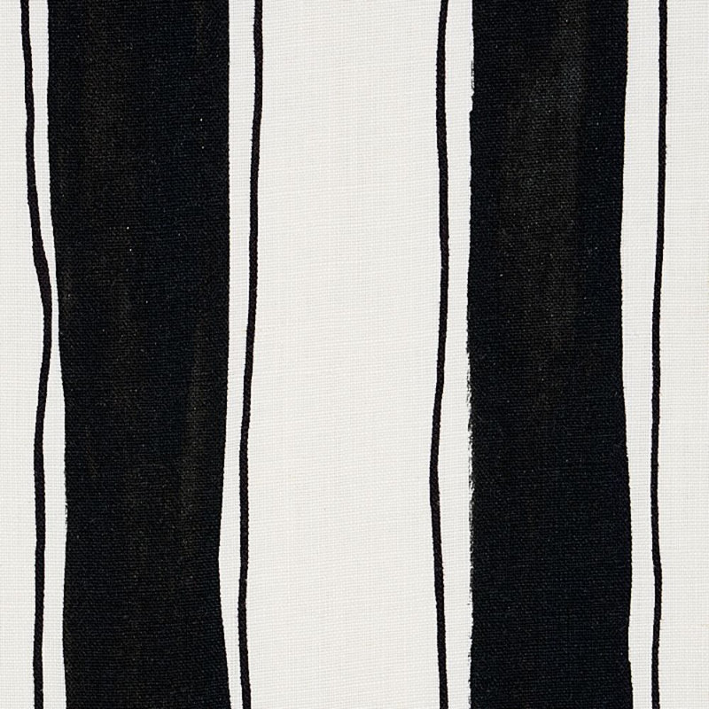 Schumacher x Porter Teleo Tracing Stripes Fabric, Black