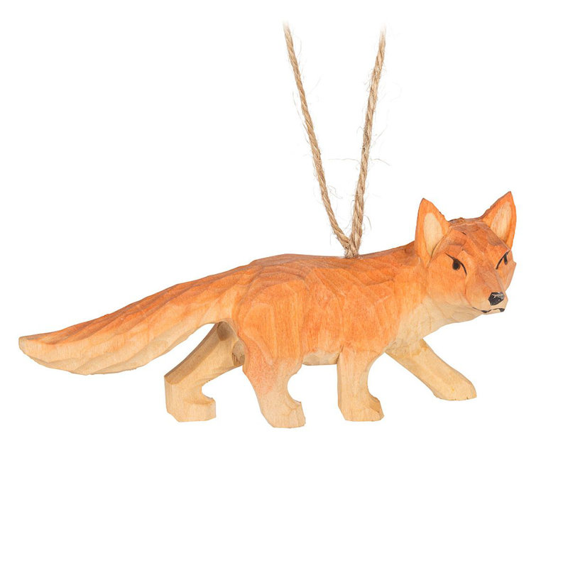 Ornement sculpté Fox marchant