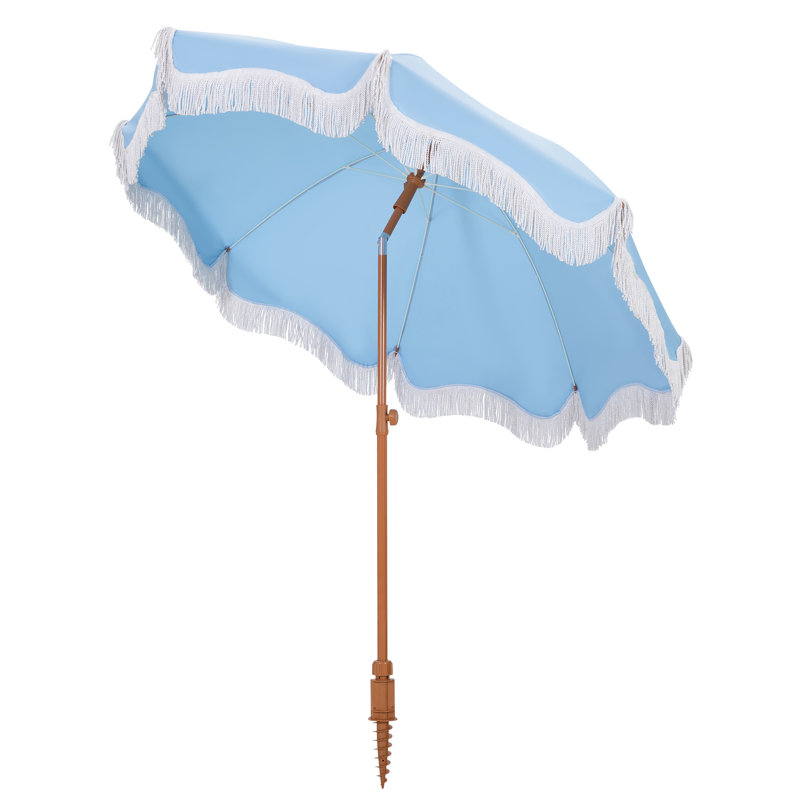 Sharniece 2m Beach Parasol, Sky Blue