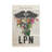 LPN, Licensed Practical Nurse with Flowers by Aged Pixel - Wrapped Canvas Typography-2070734944