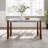 Rectangular Dining Table with Faux Marble Surface, White-Toned, 46.5 Inches, Seats 4