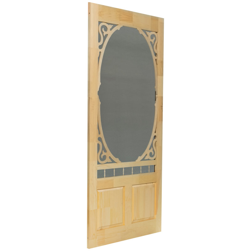 Portes moustiquaires en bois de pin brut, H 79,75 po x l 35,75 po x P 1,38 po