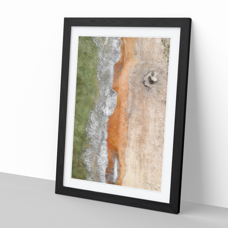 Aberdeen Beach in Scotland - Picture Frame Graphic Art, 36cm H x 27cm W x 2cm D, Black Framed