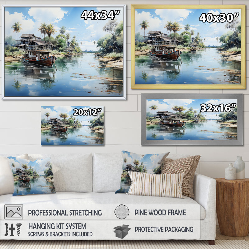 " Vietnam Mekong Delta Enchantment ", Toile tendue, H 16 po x l 32 po x P 1 po