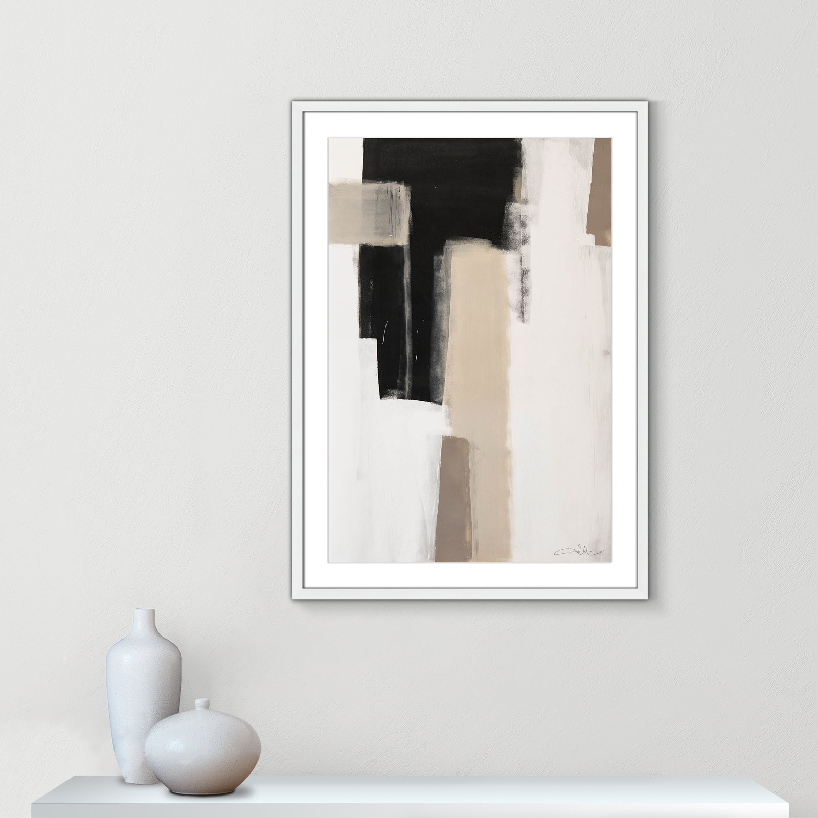 Earth Scapes I Print, 35.5" H x 25.5" W x 1.25" D, White Matted Picture Framed